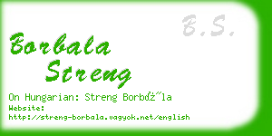 borbala streng business card